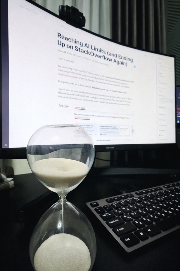 Reaching AI Limits (and Ending Up on StackOverflow Again)